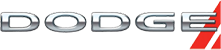 Chrome Dodge emblem on a black background.